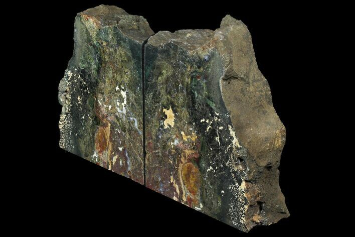 Green Jasper Replaced Petrified Wood Bookends - Oregon #158883